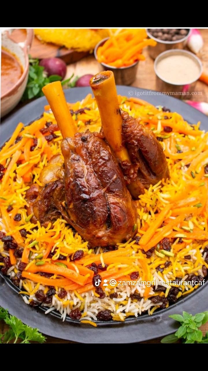 lamb shank zama zam pulao
